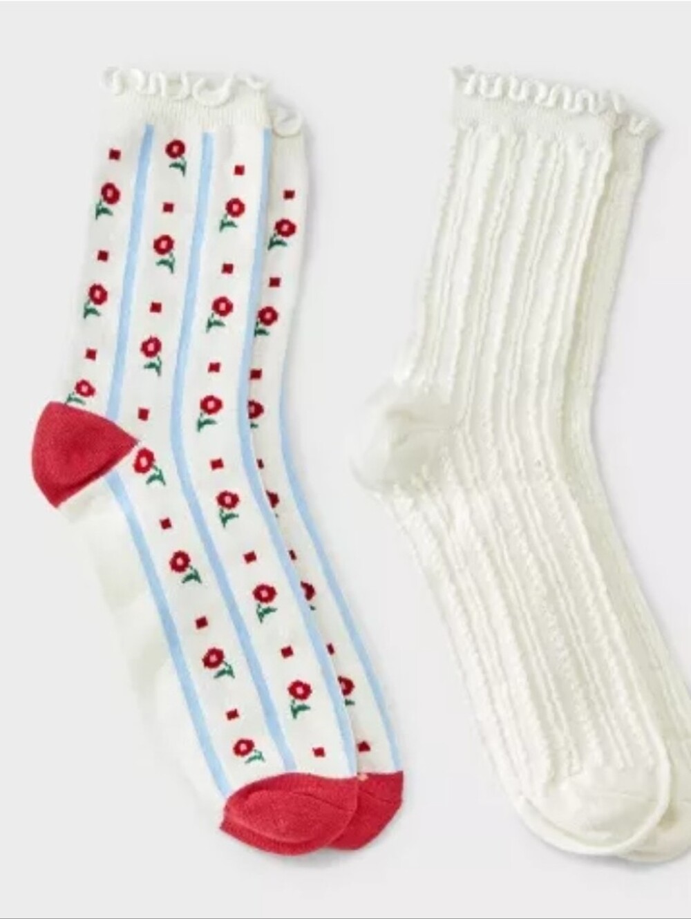 Auden Striped Crew Socks 2pk - Picture 5 of 11